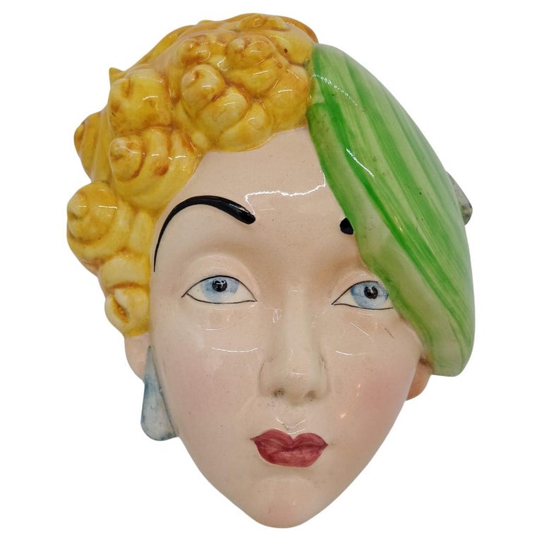 Art deco wall mask Beswick Marlene Dietrich For Sale at 1stDibs