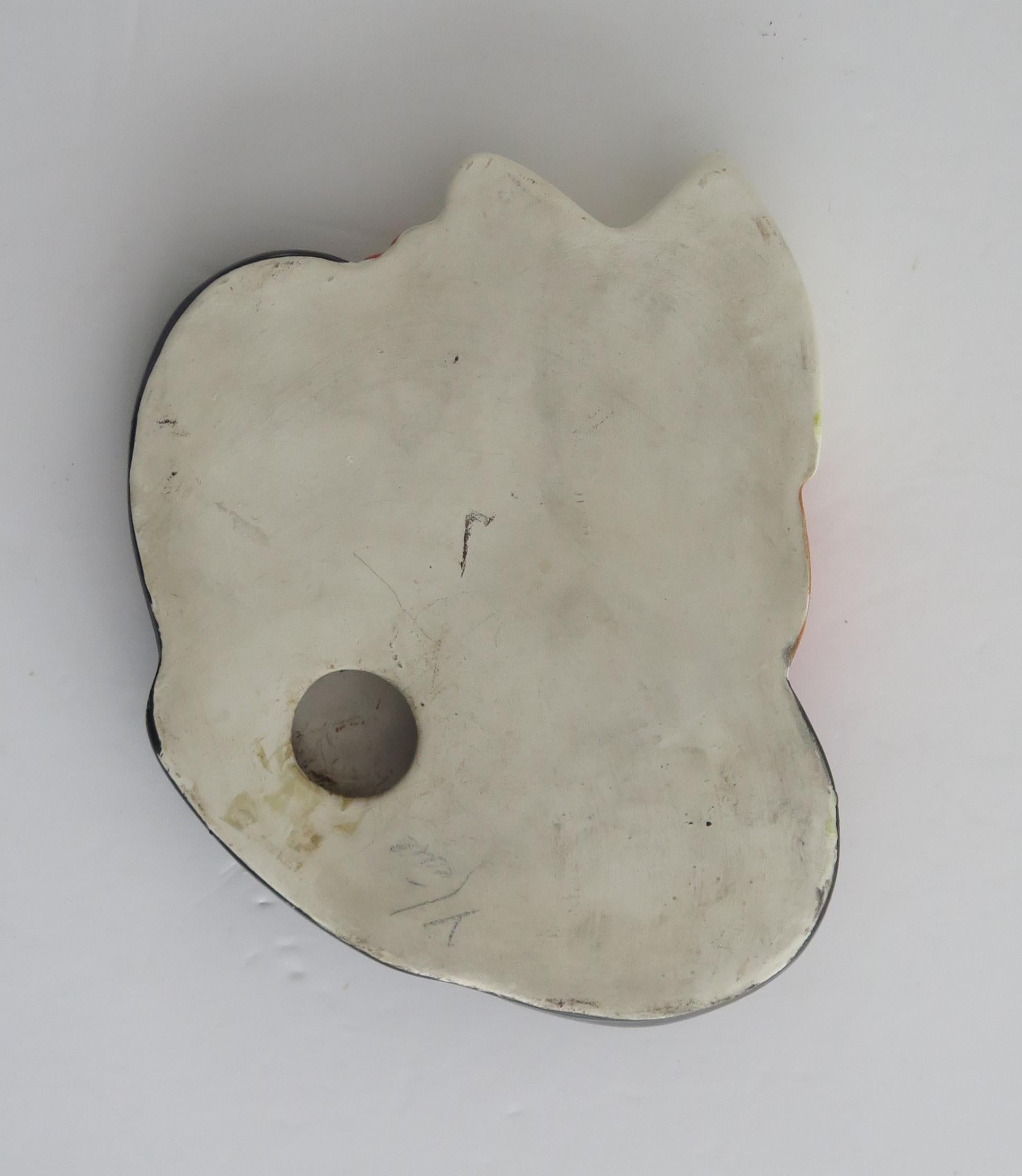 Art Deco Wall Mask by Lancaster Pottery of Hanley Staffordshire, Circa 1930's 3
