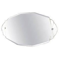 Art Deco wall mirror, 1940s, with beveled edge, France