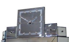 Art Deco Wall Mirror Clock, 20th Century