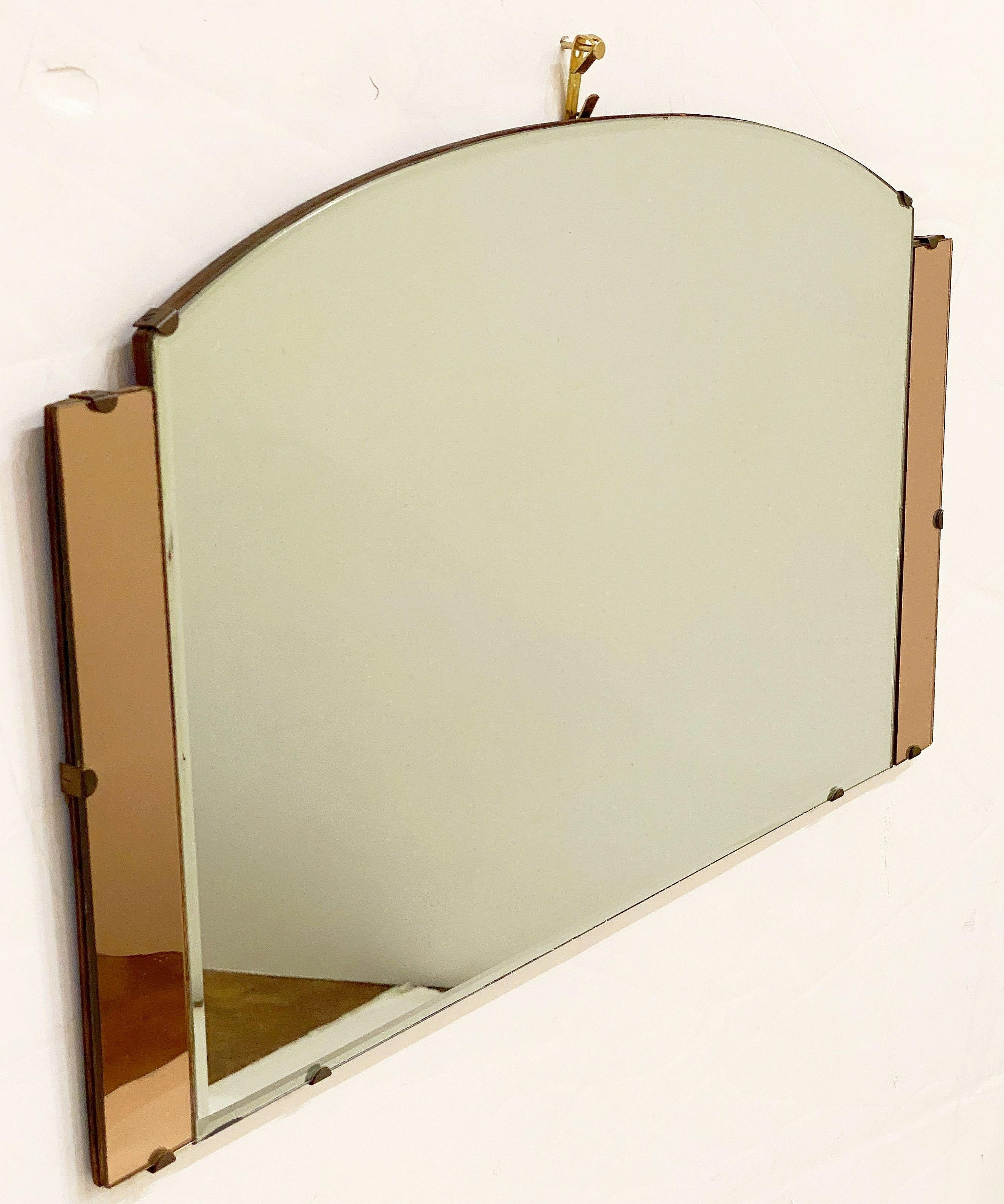 Art Deco Mirror aus England (H 12 3/4 x B 22 1/4) (Englisch) im Angebot