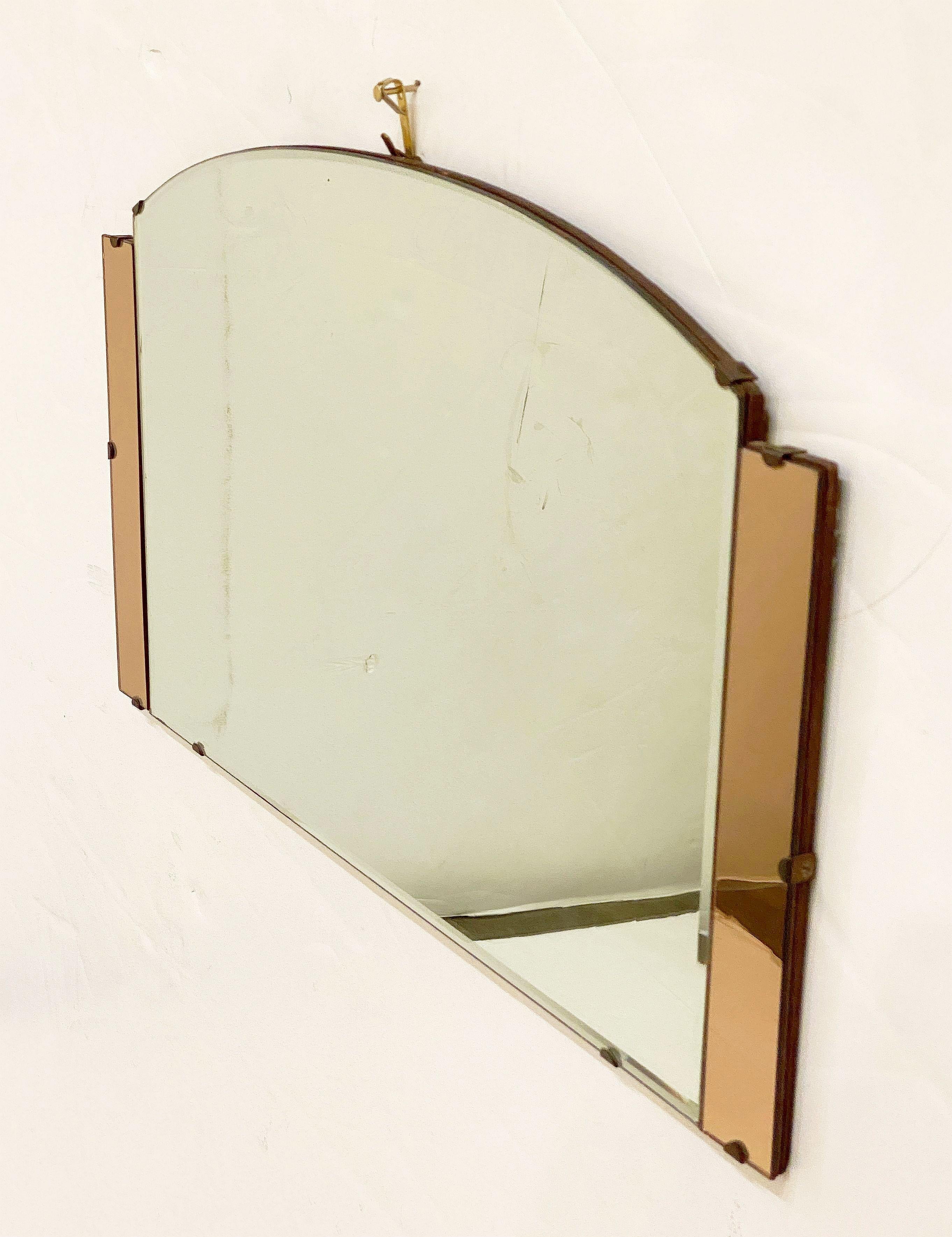 Art Deco Mirror aus England (H 12 3/4 x B 22 1/4) im Zustand „Gut“ im Angebot in Austin, TX