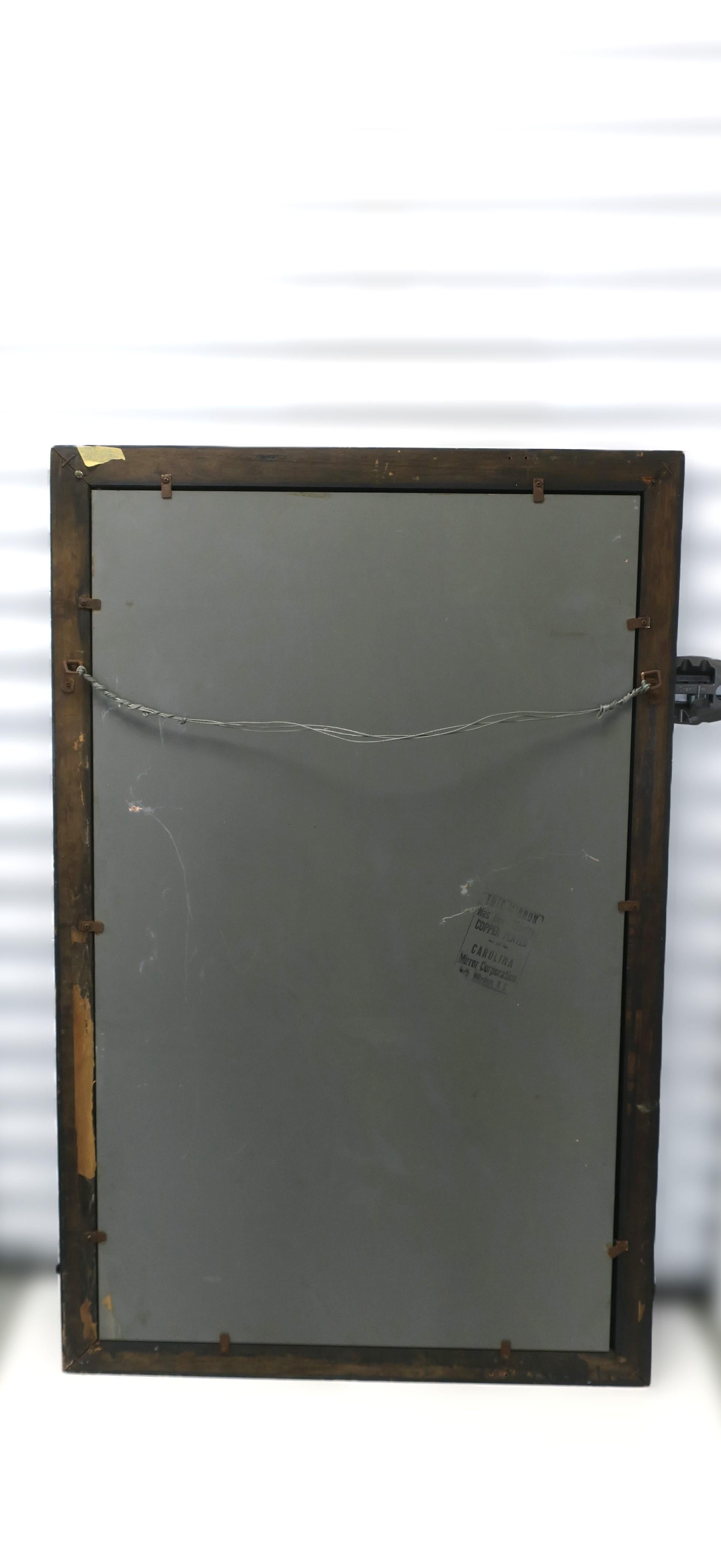 Art Deco Wall Mirror with Black Glass Frame For Sale 6