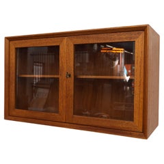 Used Art Deco Wall Mount Cabinet With Glass Doors