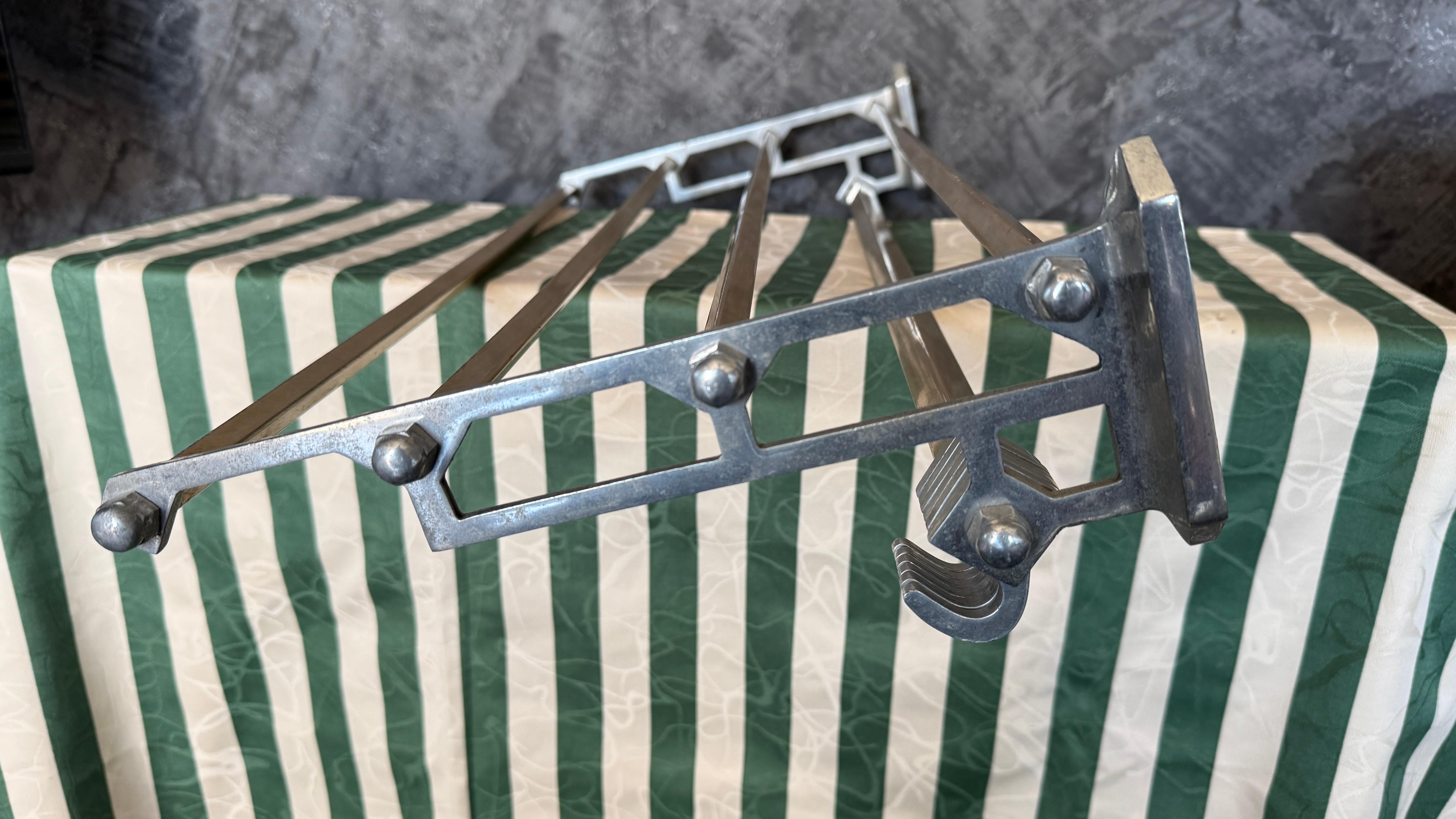 Early 20th Century Art Deco wall mounted coat hanger For Sale