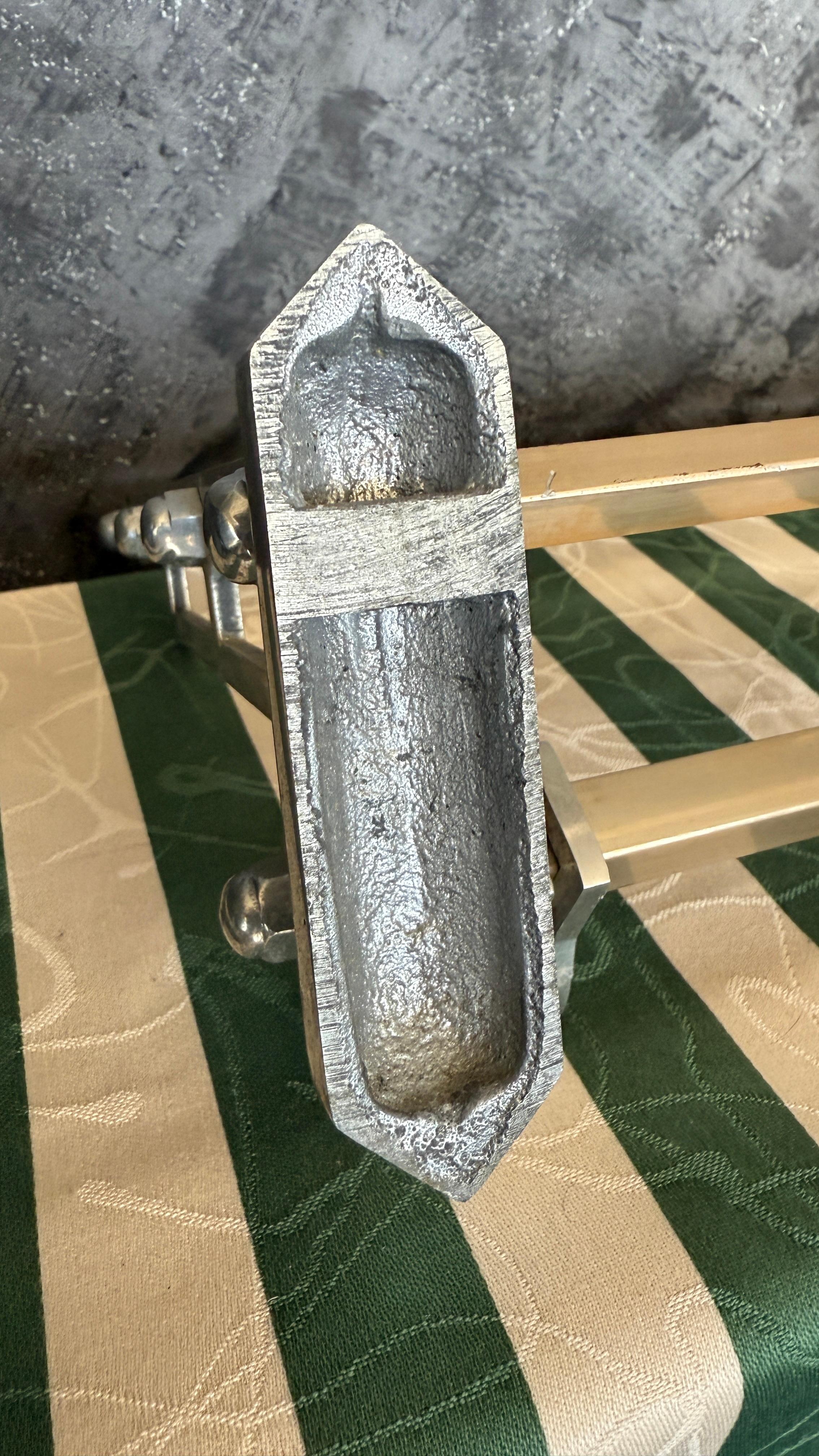 Metal Art Deco wall mounted coat hanger For Sale