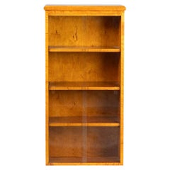 Art Deco Wandvitrine aus geflammter Birke