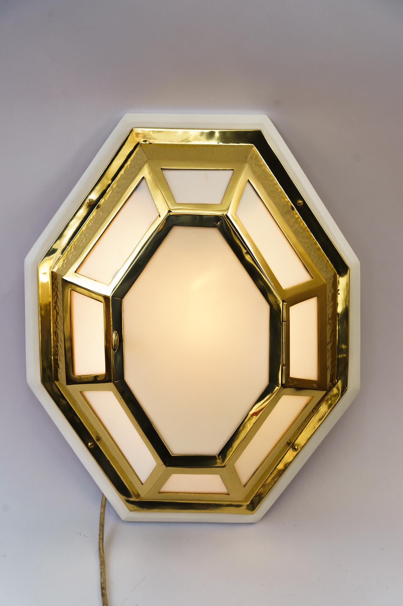 Mid-20th Century Art Deco wall or ceiling lamp vienna around 1950s For Sale