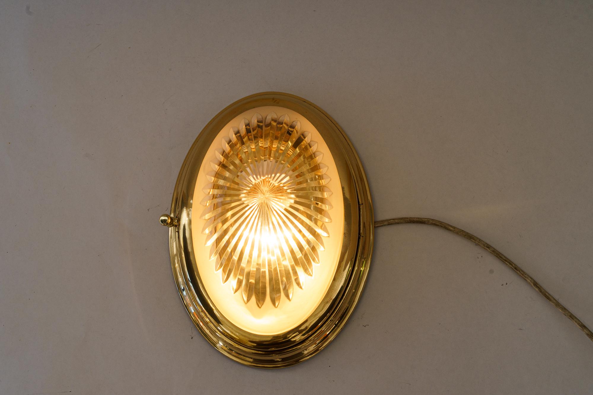 Art Deco wall or ceiling lamp with cut glass shade vienna around 1920s For Sale 1