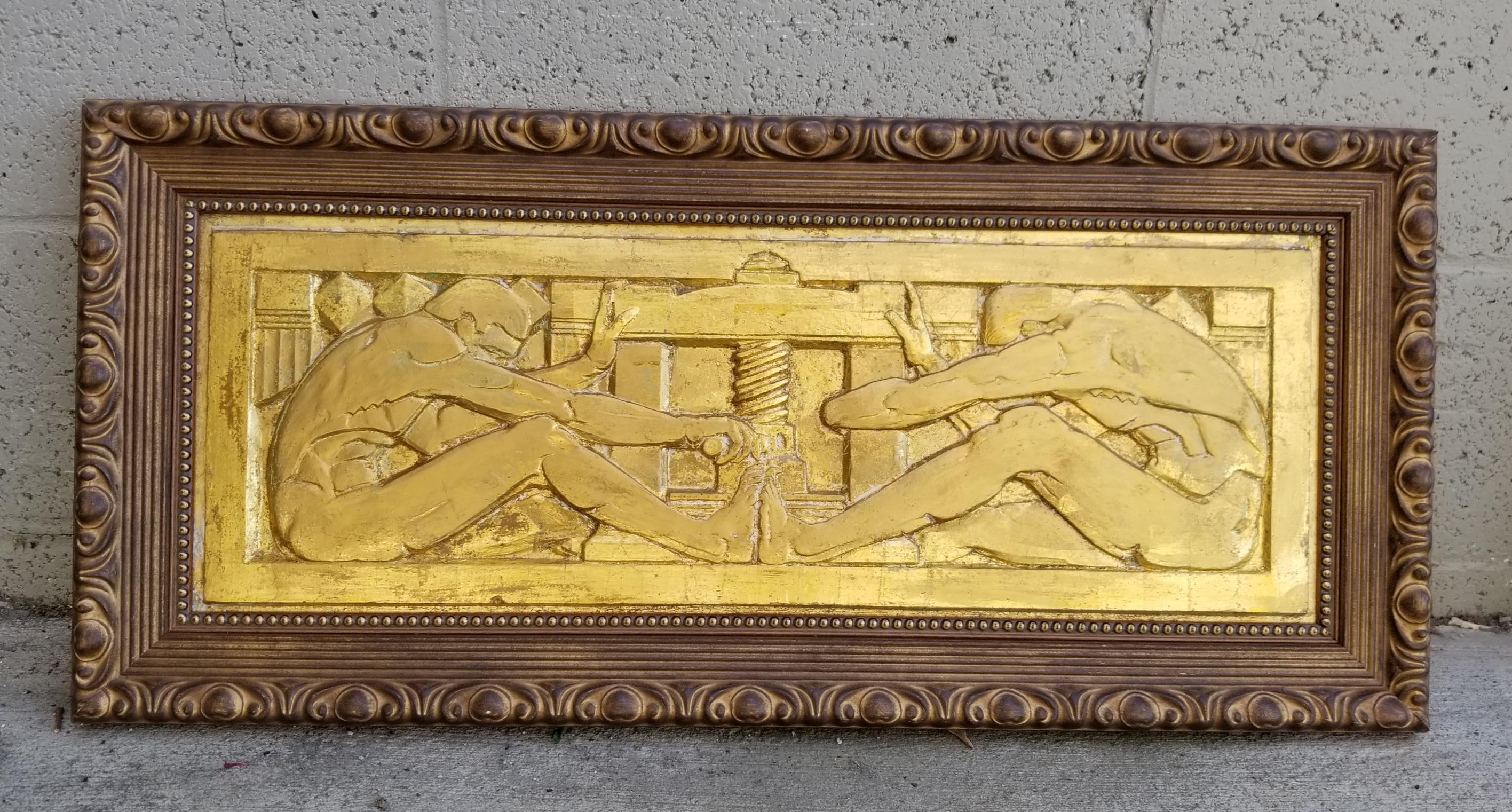 American Art Deco Wall Plaque