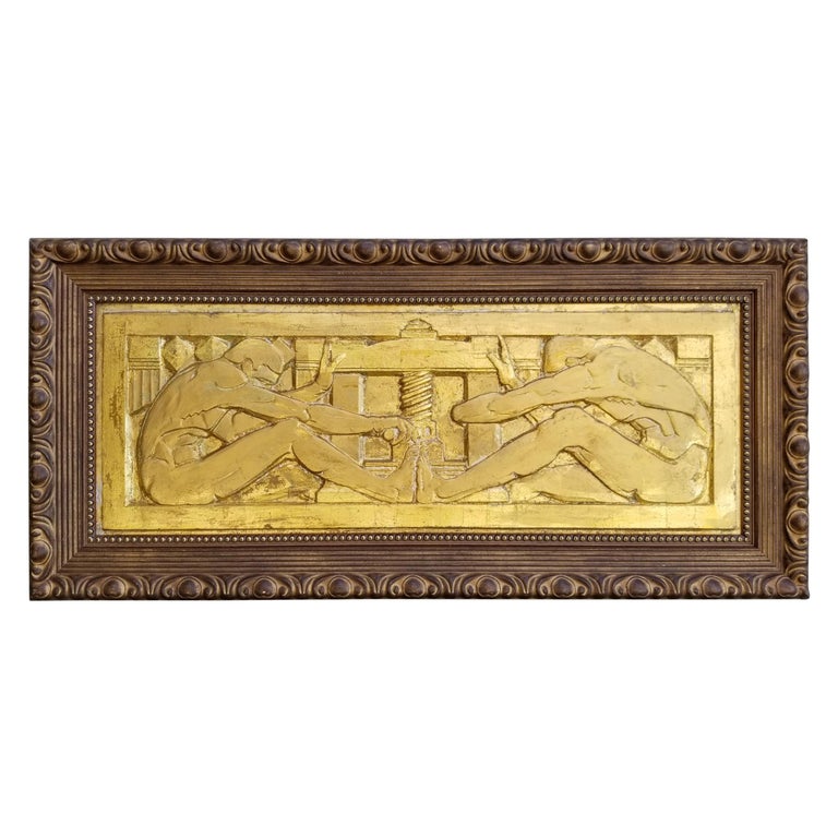 Art Deco Wall Plaque For Sale