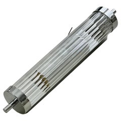 Art Deco Wall Sconce / Applique in Chrome and Fluted Glass , Several Available