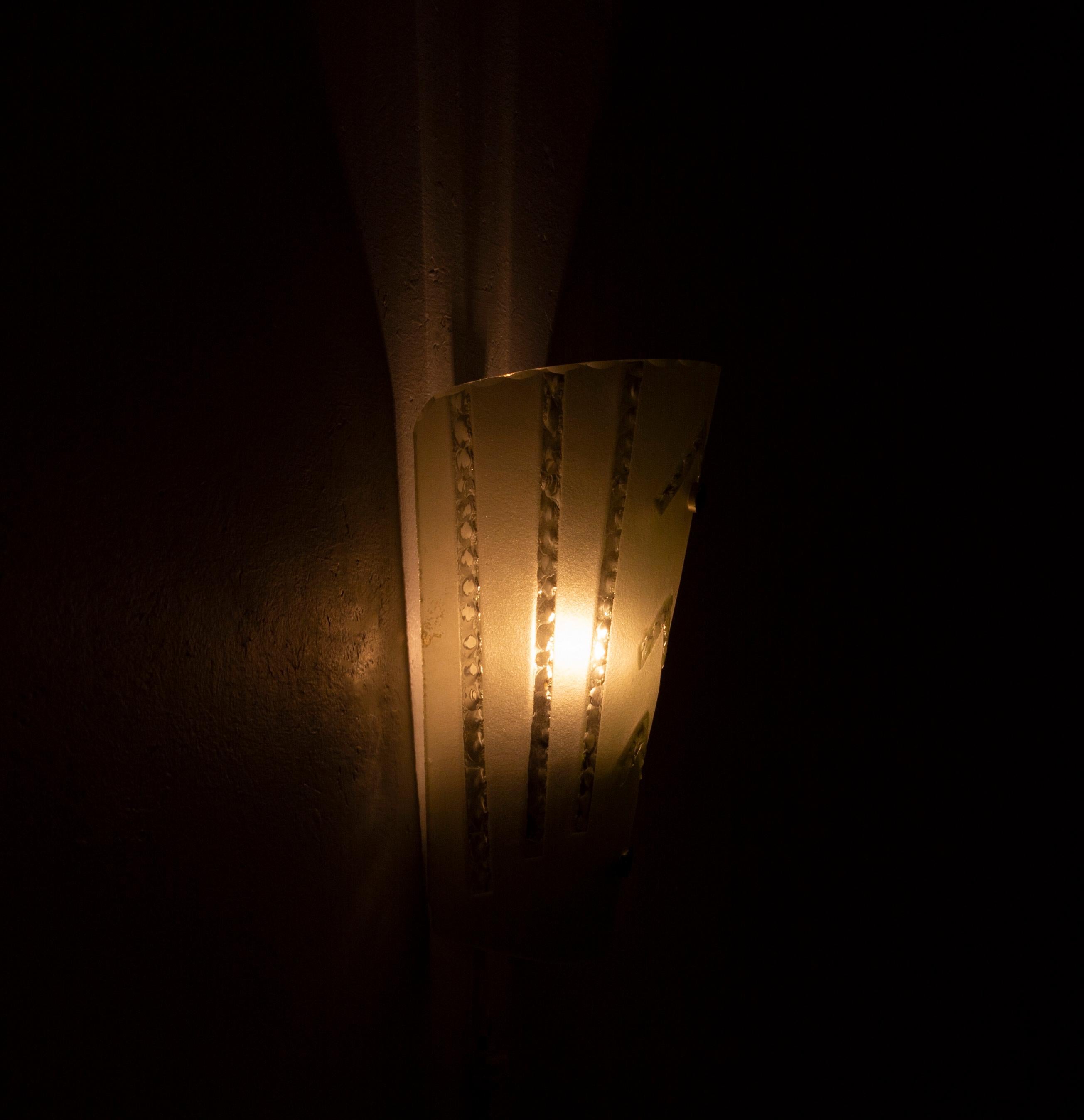 Art Deco Wall Sconce by T. Roste and Co, 1930s at 1stDibs