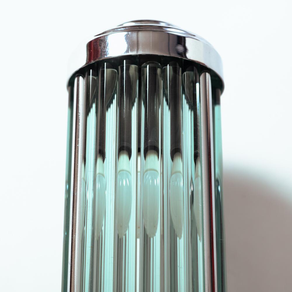 Art-Déco-Wandleuchte aus Glas mit Friseurleuchte, 1950er-Jahre im Angebot 1