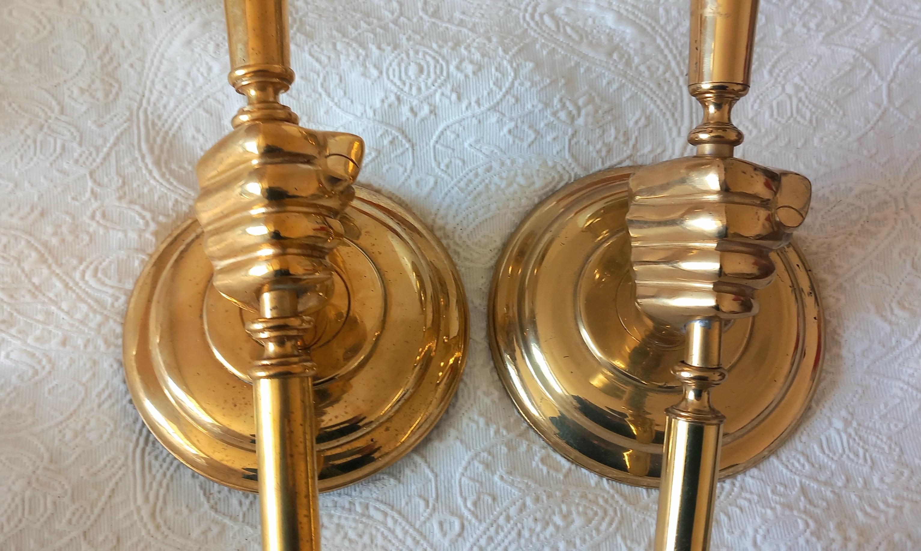 Wall Sconce Torch Extra Large Brass  Opal Glass Spectacular (2:Each) 3