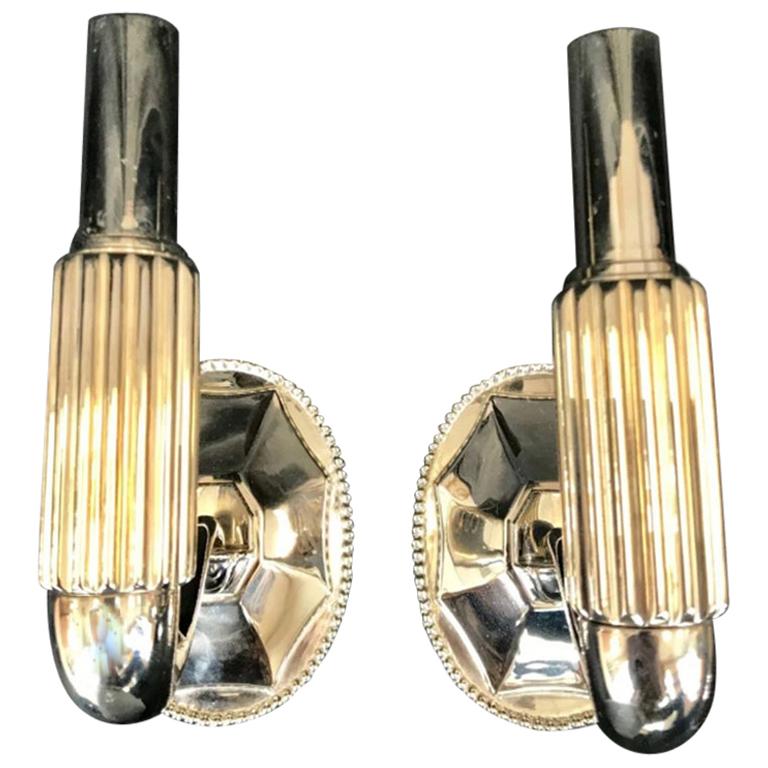 Art Deco Style Wall Sconces by Urban Archaeoalogy For Sale