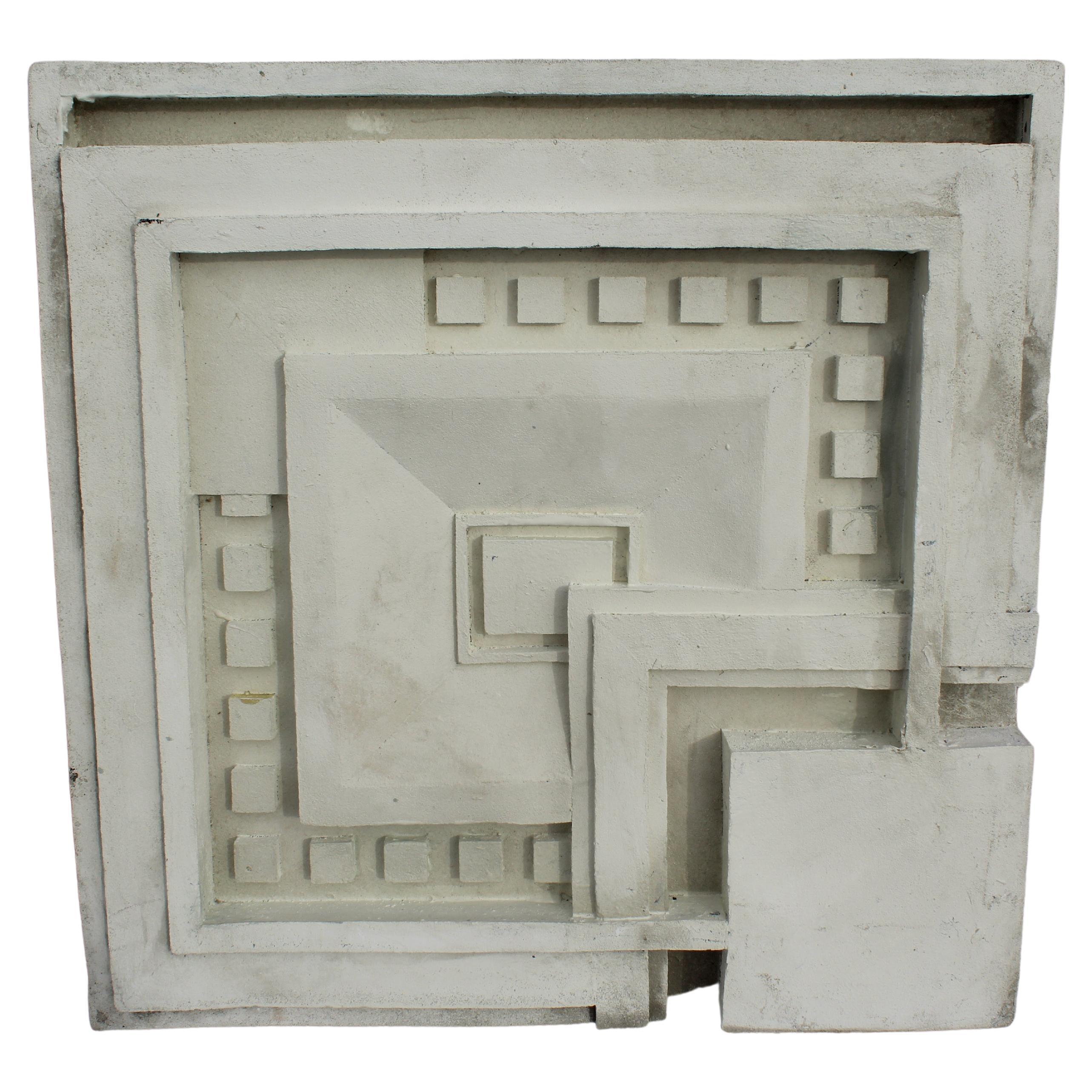 Art Deco wall tile cast after Frank LLoyd Wright, Hydracal 