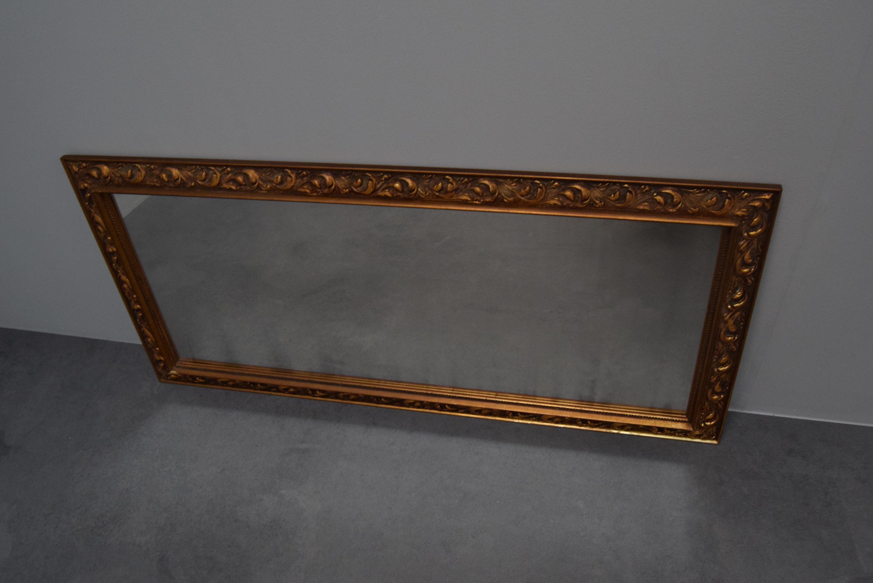 Art Deco Wall Wood Mirror, 1930's. For Sale 7