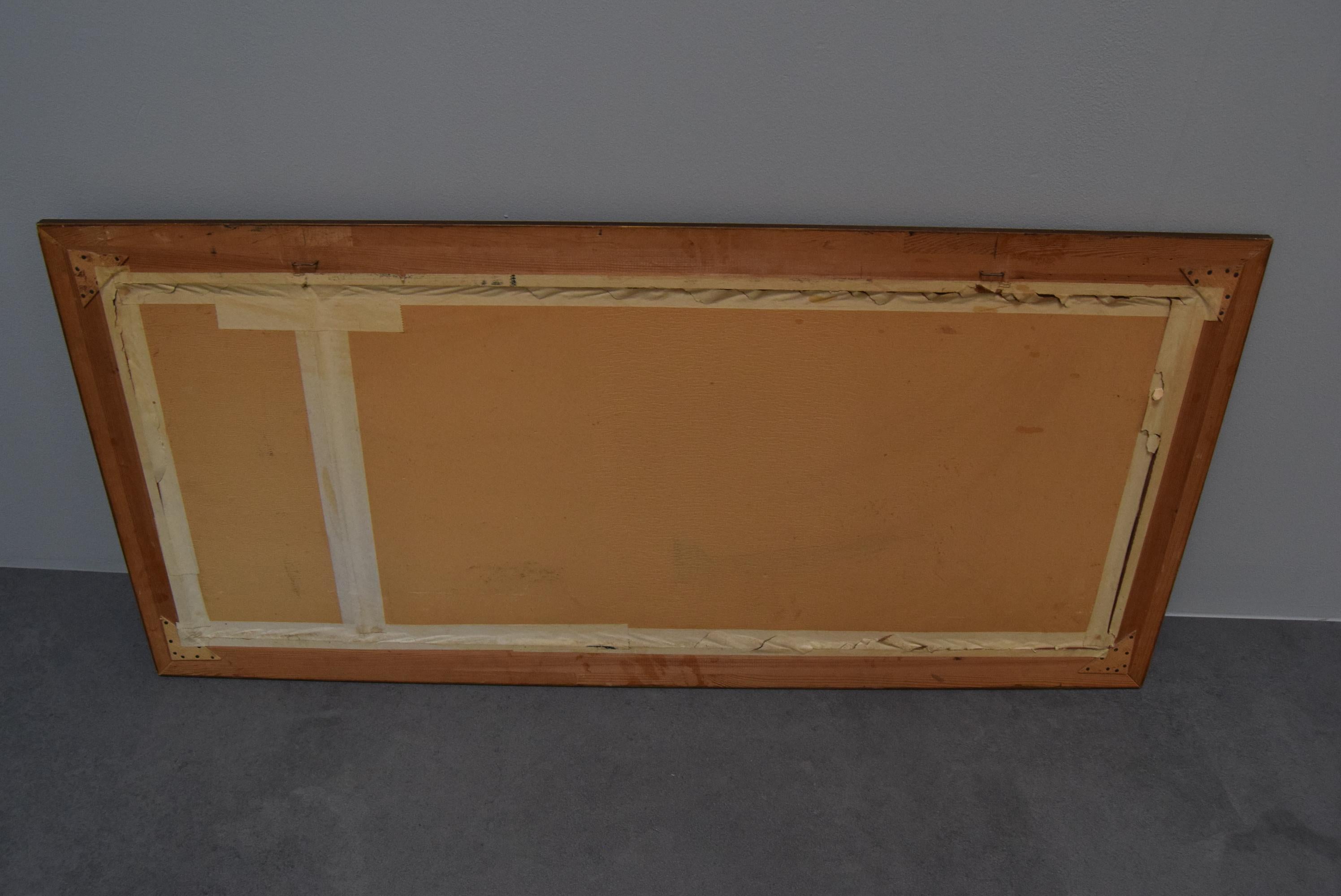 Art Deco Wall Wood Mirror, 1930's. For Sale 9