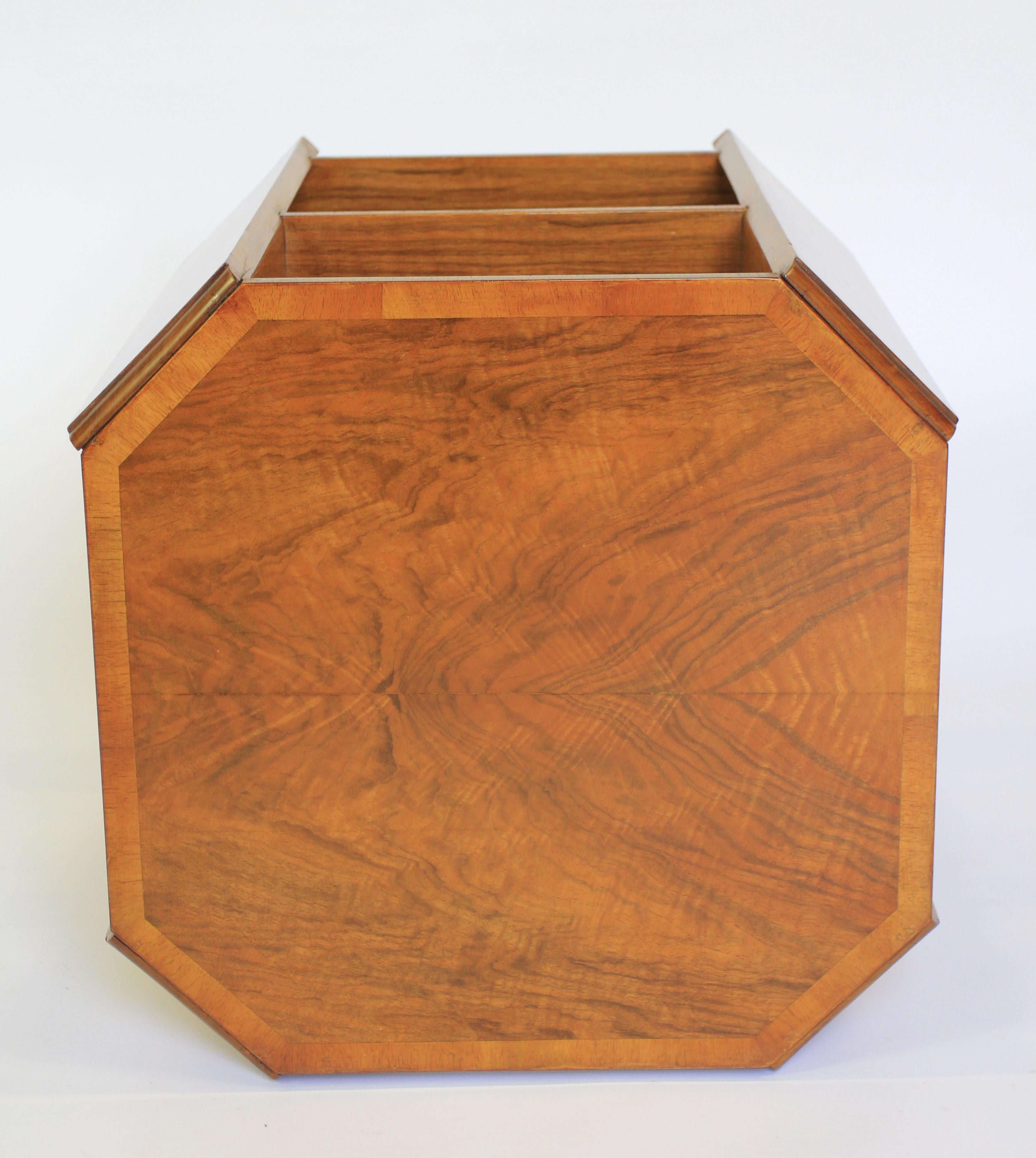 Art Deco Walnut 2 tier Book Table In Good Condition For Sale In Dereham, GB