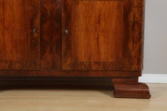 Art Deco Walnut and Glass Vitrine, circa 1930