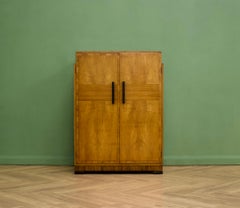 Art Deco Walnut Compact Wardrobe Tallboy Cabinet from Waring and Gillow, 1930s