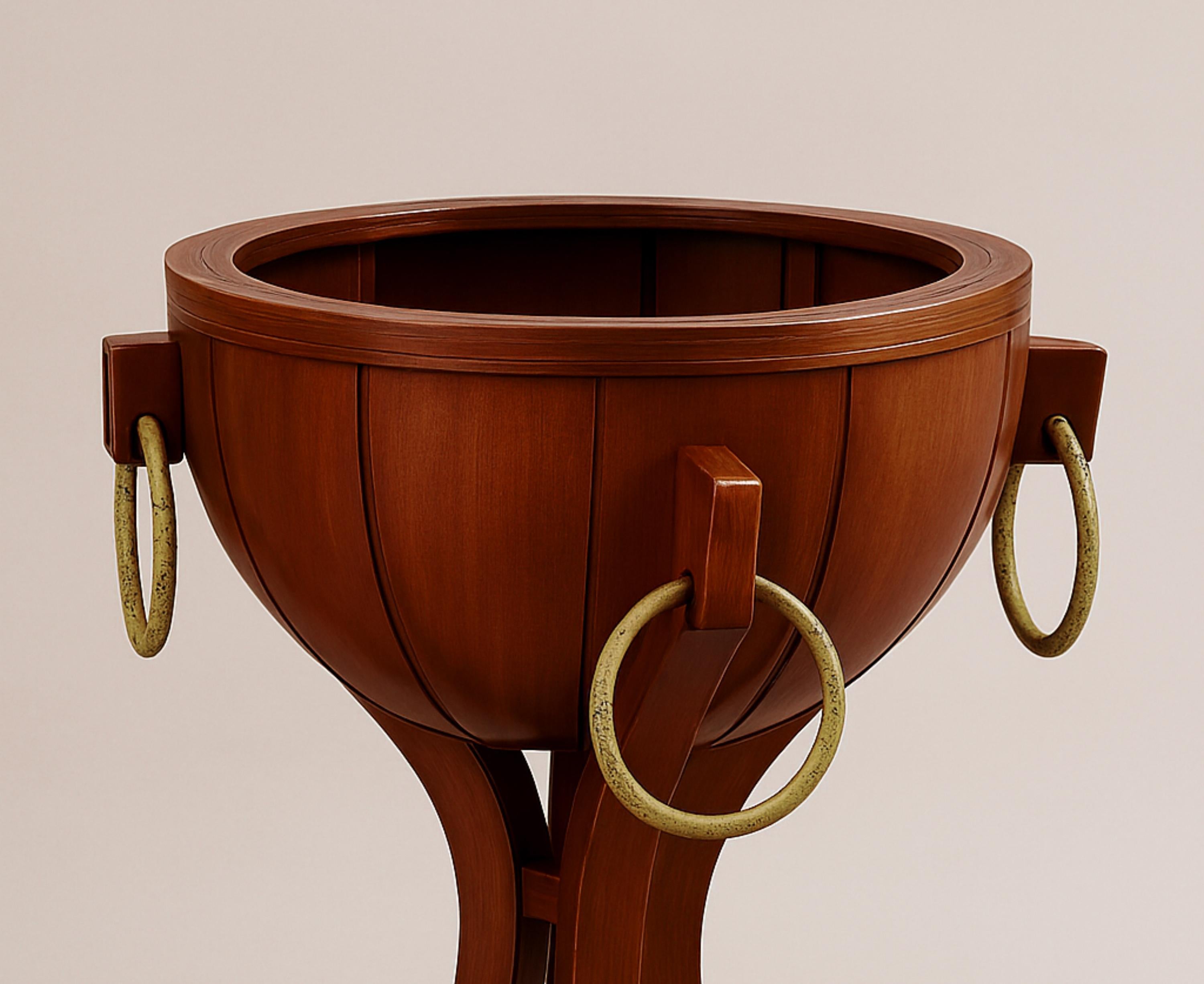 Art Deco Walnut Art Deco Vase, 20th Century In Good Condition For Sale In Lisbon, PT
