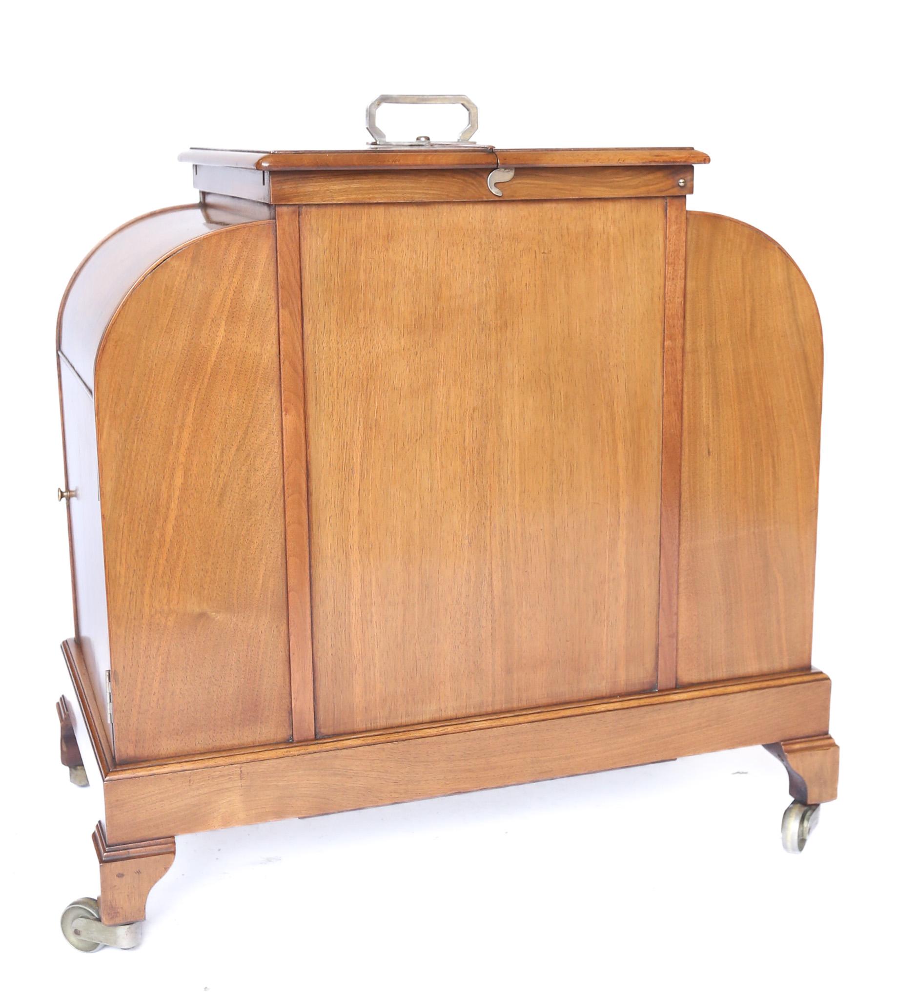 Art Deco Walnut ASPREY  ELevette  Drinks Cabinet circa 1930s In Good Condition For Sale In Dereham, GB