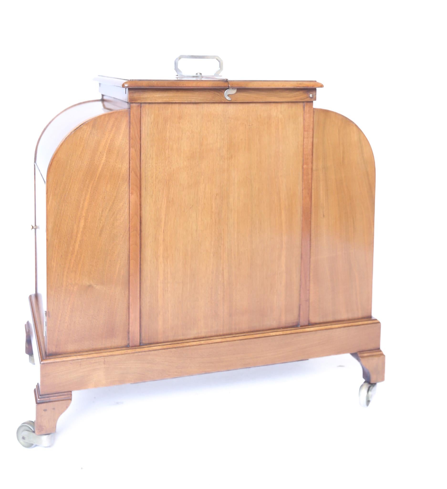 Mid-20th Century Art Deco Walnut ASPREY  ELevette  Drinks Cabinet circa 1930s For Sale
