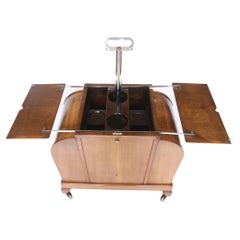 Art Déco Noyer ASPREY  ELevette  Meuble à boissons circa 1930