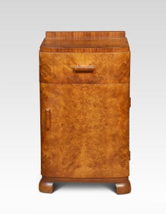 Art Deco Walnut Bedside Cabinet