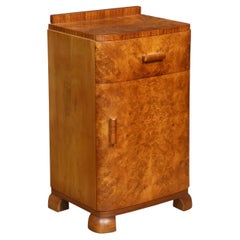 Art Deco Walnut Bedside Cabinet