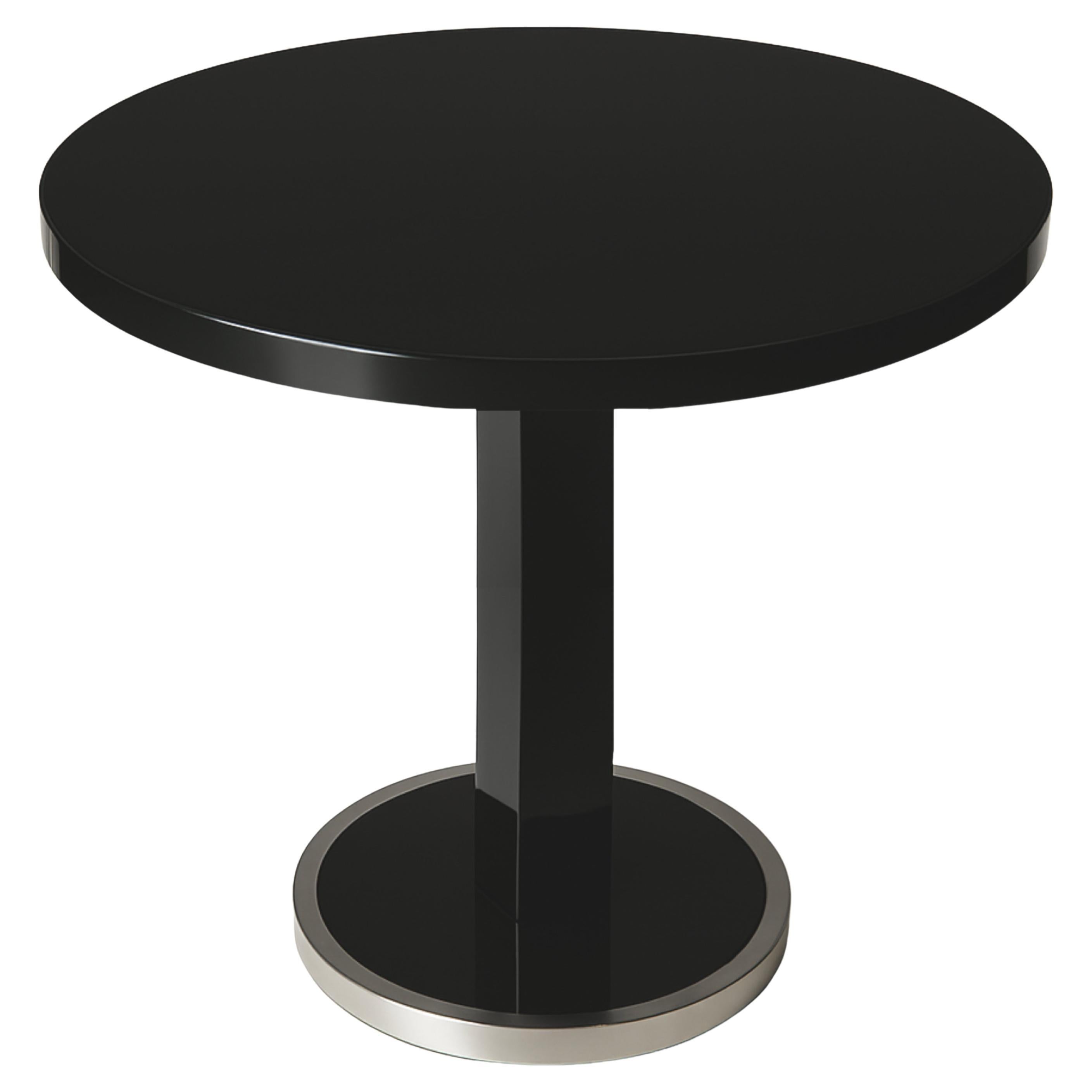 Art Deco Nussbaum schwarz lackiert Tischsockel, 20. Jahrhundert im Angebot