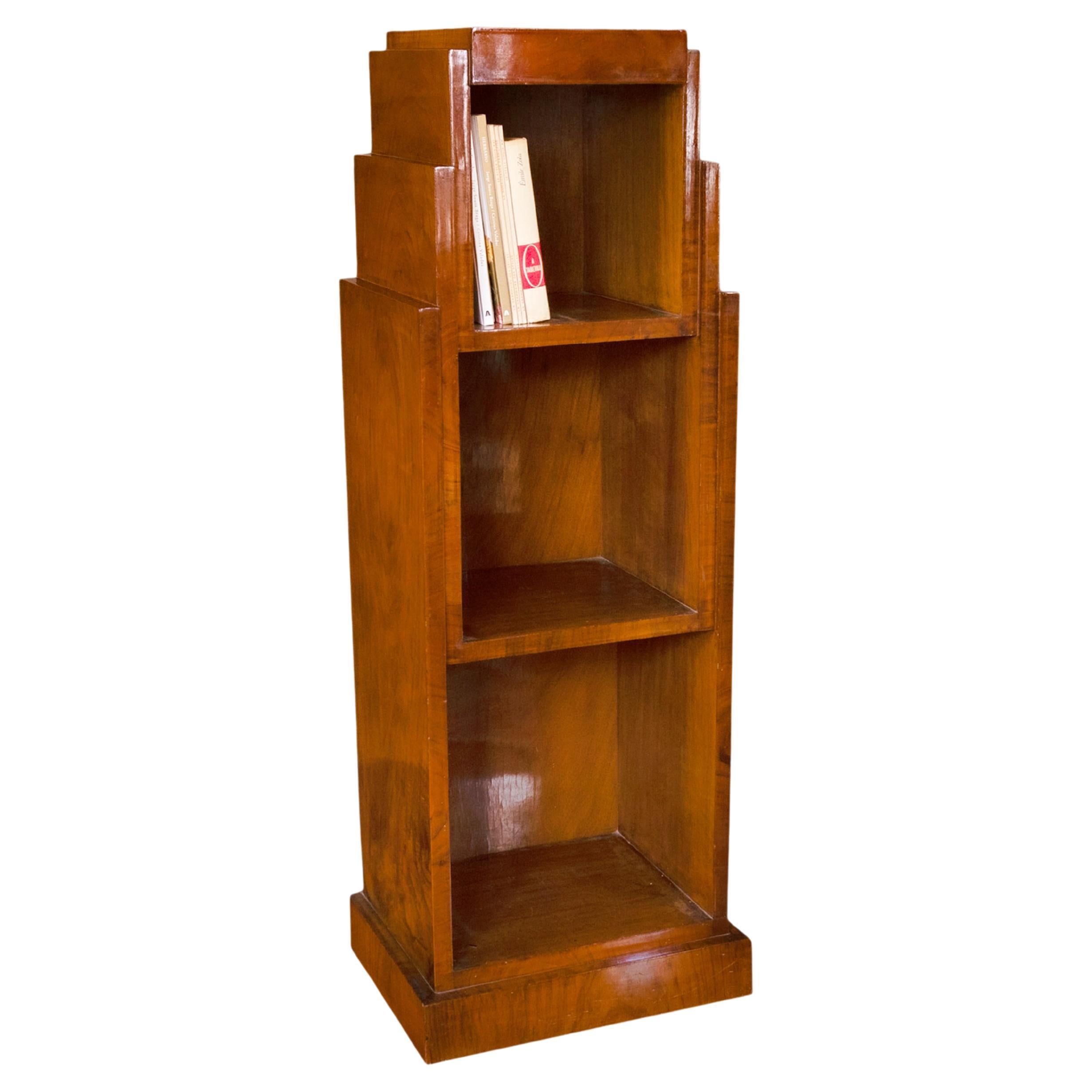 Art Deco Walnut Bookcase 20th Century