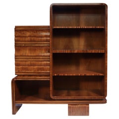 Art Deco Walnut Bookcase