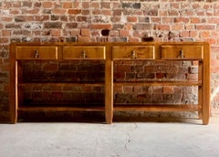 Art Deco Walnut Bookcase Sideboard Dresser, circa 1930