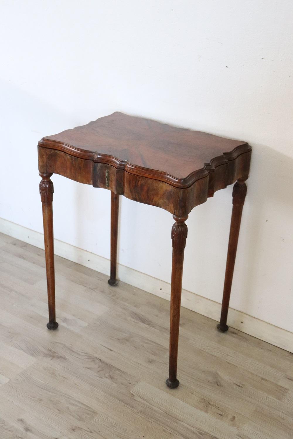 Art Deco Walnut Briar Vanity Table In Good Condition In Casale Monferrato, IT