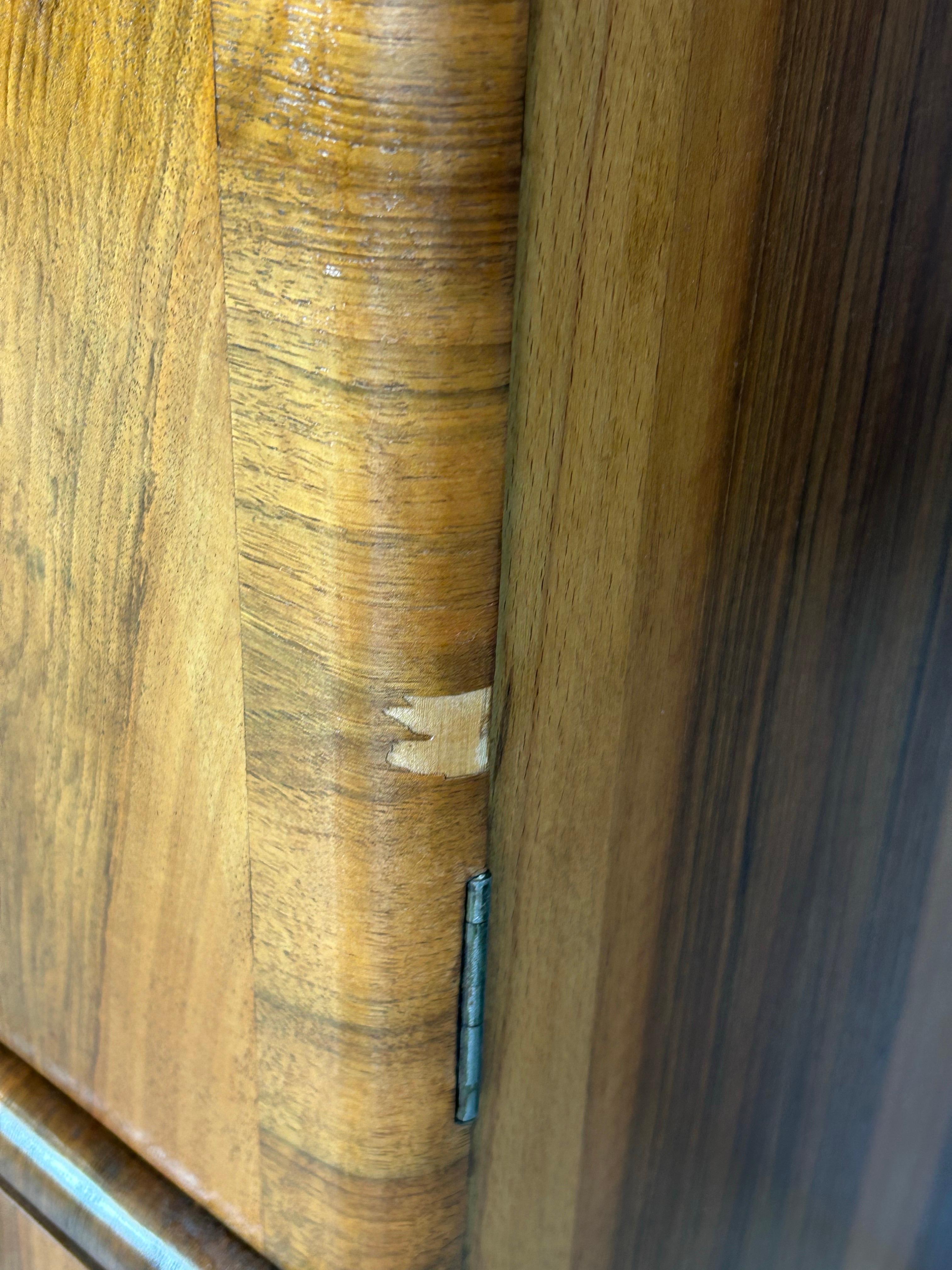Art Deco Walnut Burl Wardrobe 1930 14