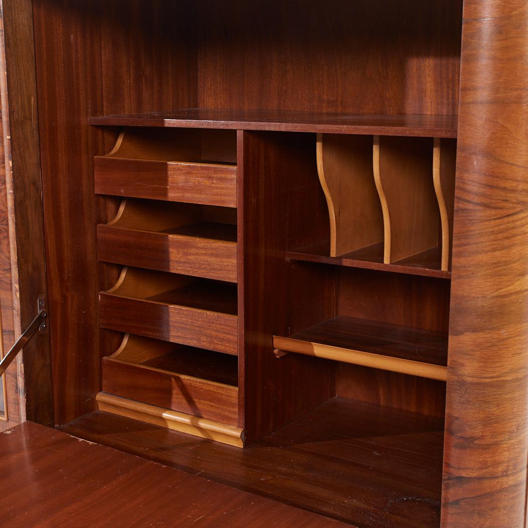 Art Deco Walnut Burlwood Credenza Hutch For Sale 4