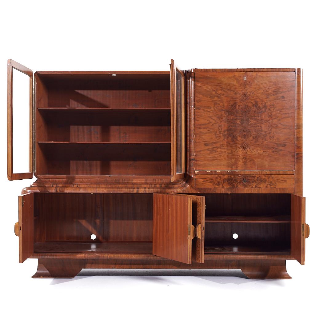 Americano Credenza Hutch in legno di noce Art Deco in vendita