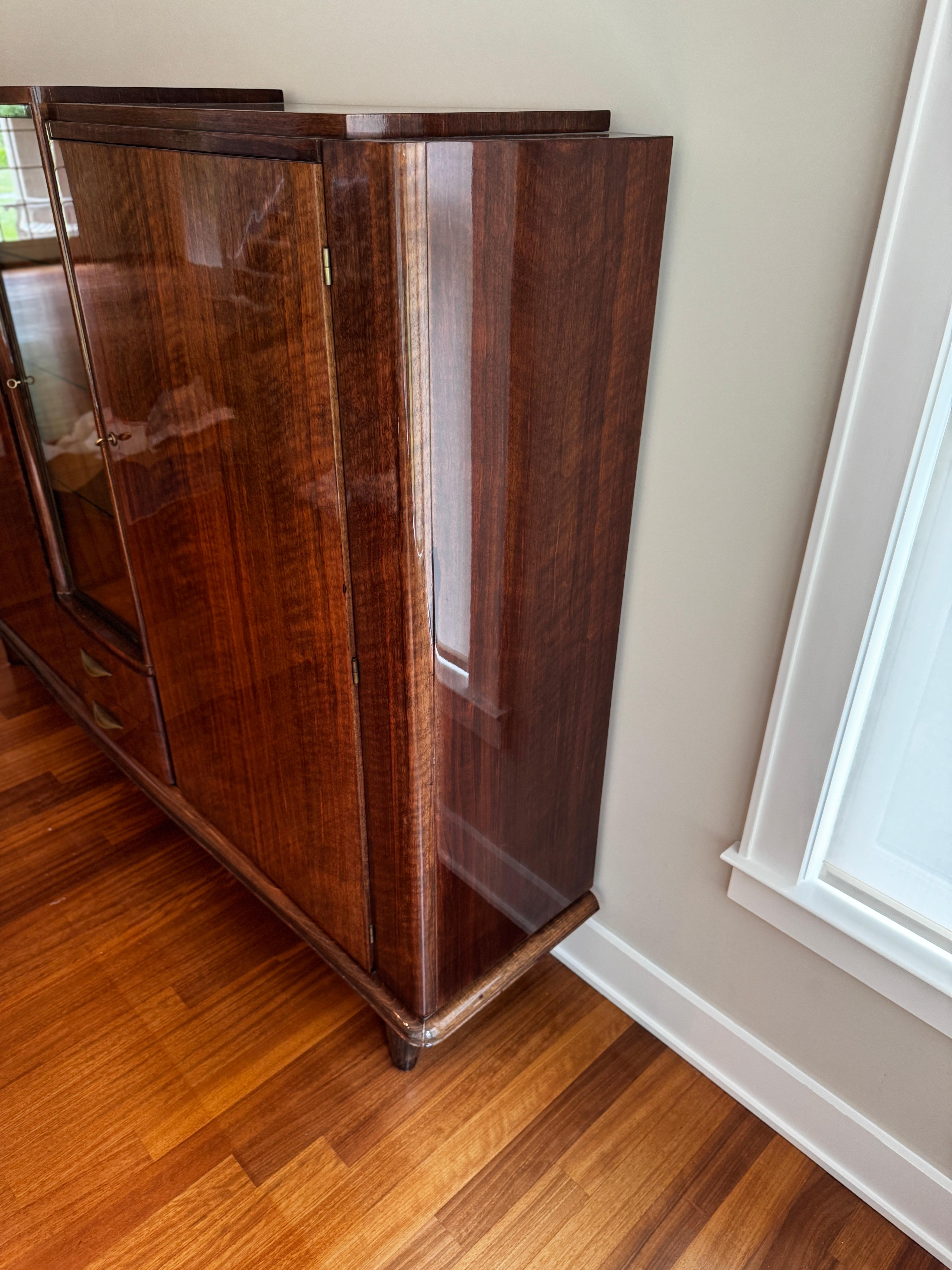 Art Deco Walnut Cabinet, 1920s For Sale 1