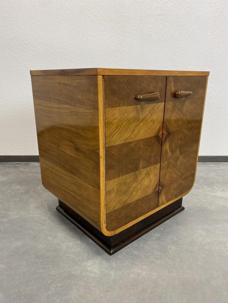 Art Deco Walnut Cabinet For Sale at 1stDibs