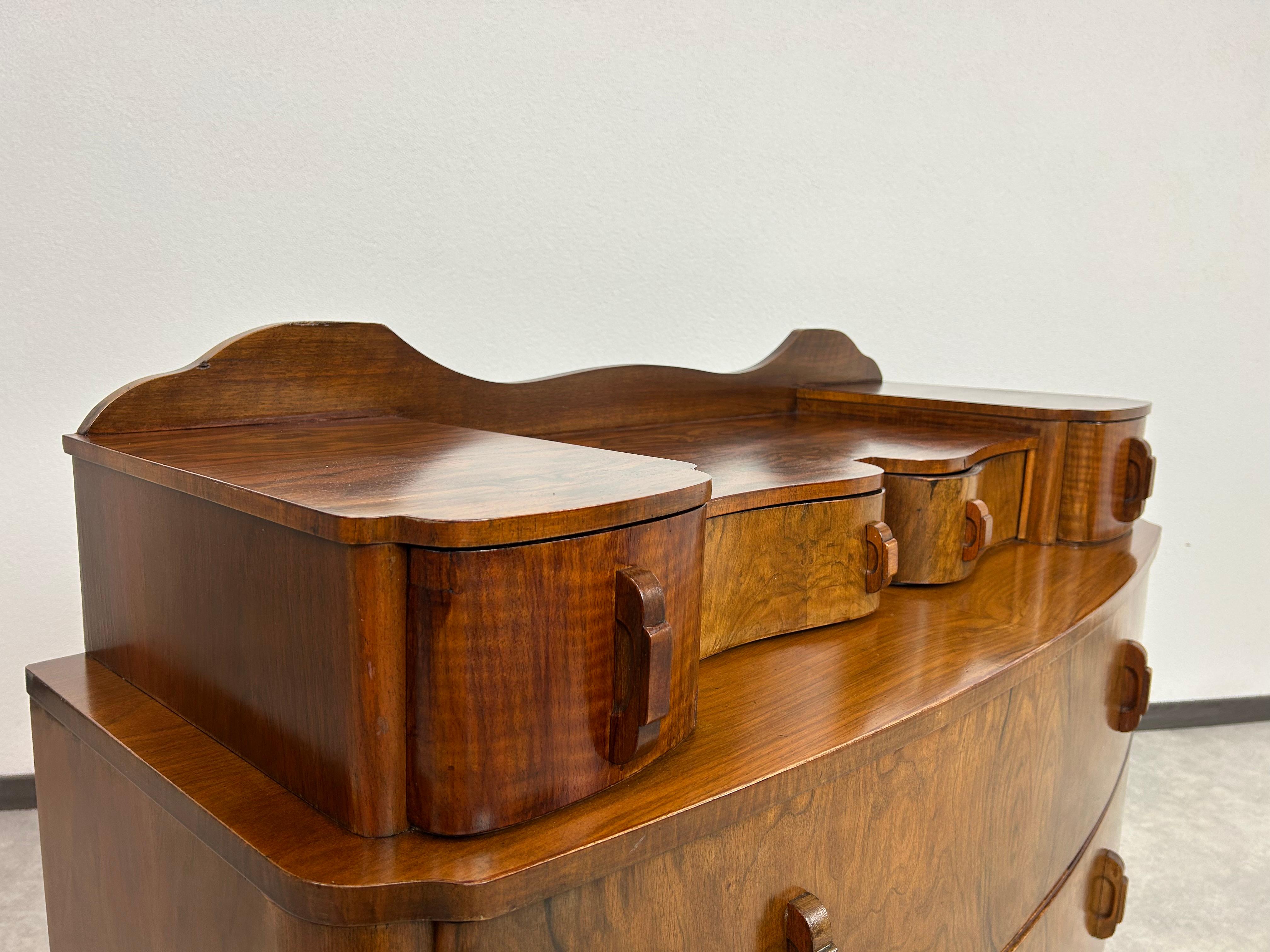 Art deco walnut cabinet For Sale 1