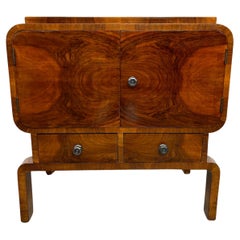 Art deco walnut cabinet