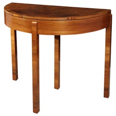 Art Deco Walnut Card Table, circa 1930