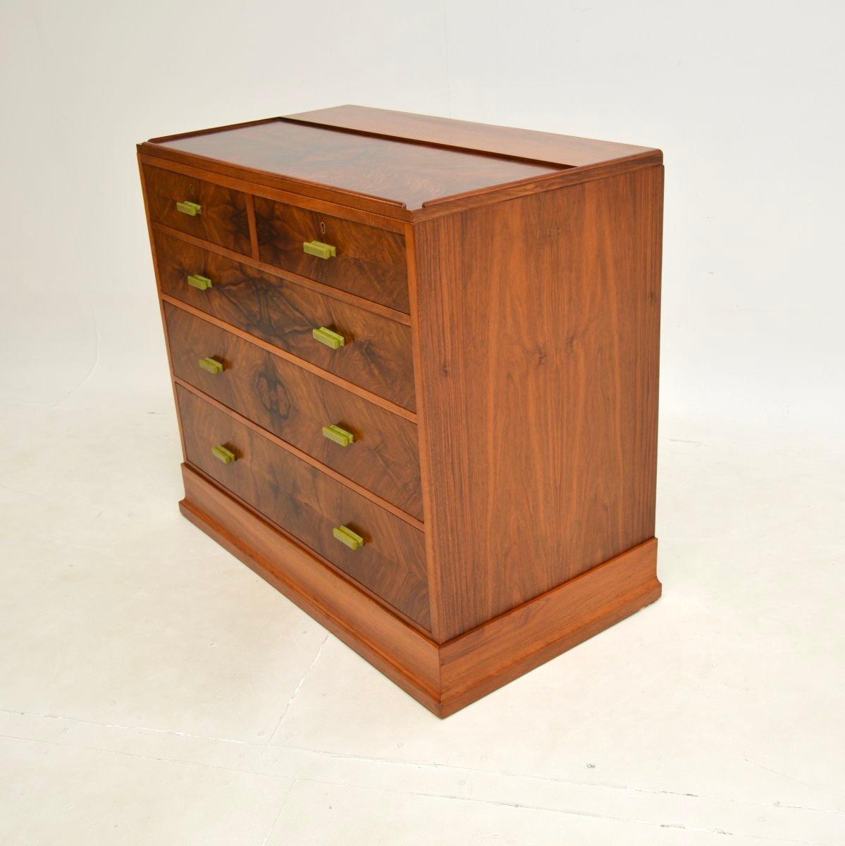 Art Deco Walnut Chest of Drawers by Hamptons of Pall Mall 1