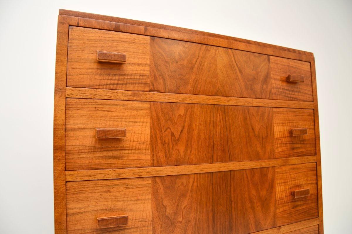 Art Deco Walnut Chest of Drawers by Heal’s For Sale 2