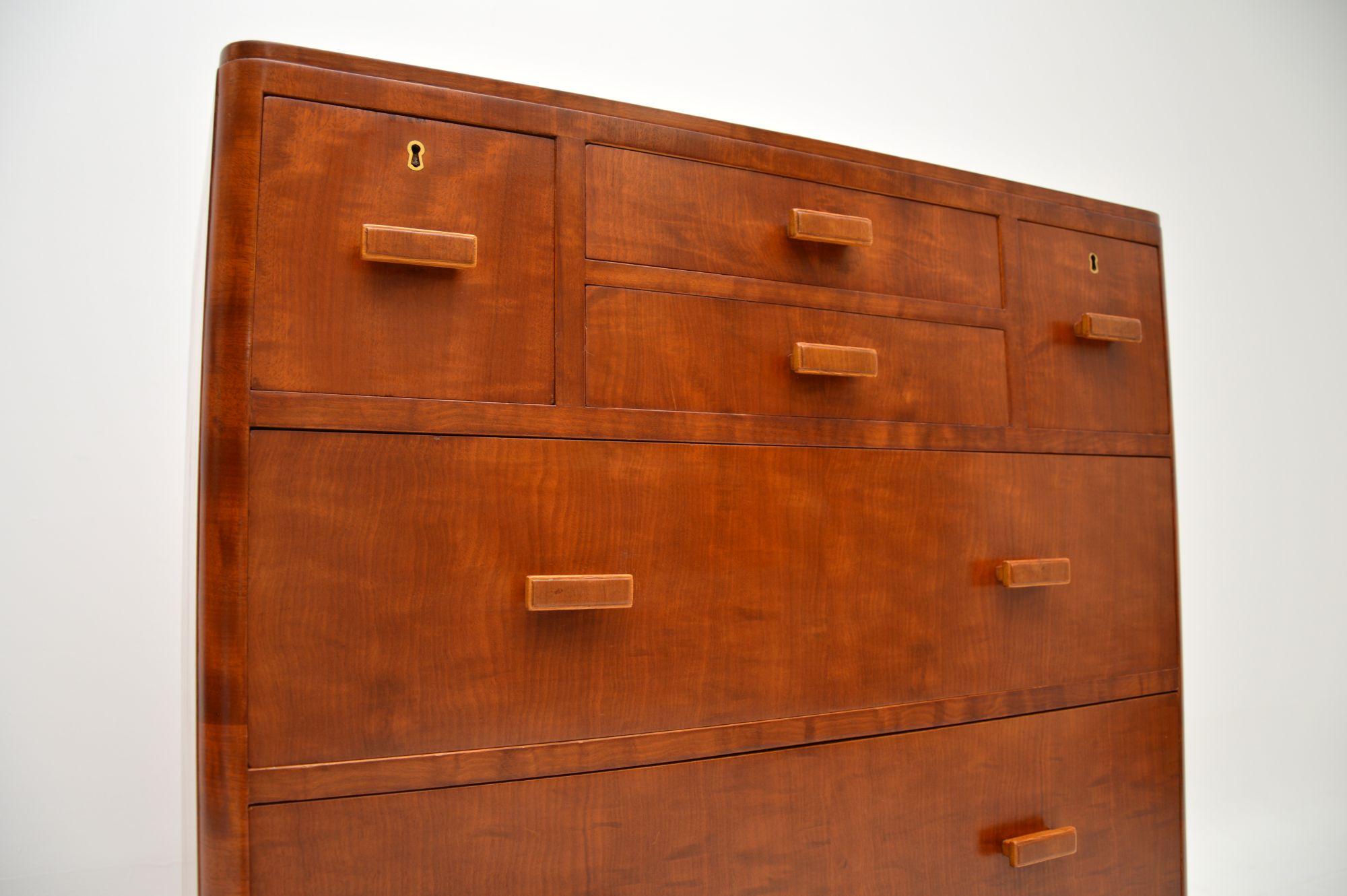 Art Deco Walnut Chest of Drawers by Heal’s For Sale 4