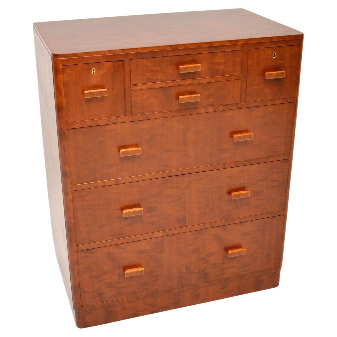 Art Deco Walnut Chest of Drawers by Heal’s For Sale