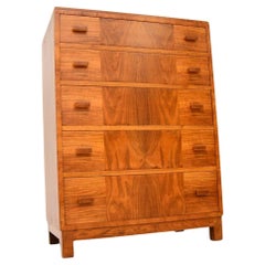 Antique Art Deco Walnut Chest of Drawers by Heal’s